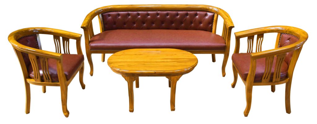 ชุดคลาส 3 ที่นั่ง (สีธรรมชาติ)(เบาะหนังดึงกระดุม)